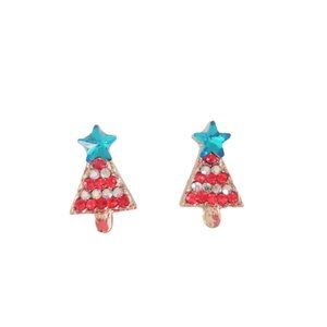 Christmas Tree Gold Earrings